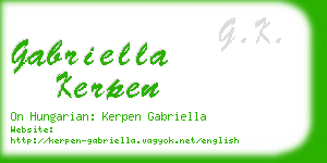 gabriella kerpen business card